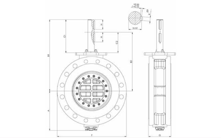 Затвор дисковый поворотный фланцевый ПКСФ  DIN3202 F4 EN558 - 1R14